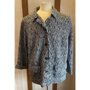 Vintage Trending Zebra Blazer Jacket Women’s 48 3XL Animal Print Adjustable Arms